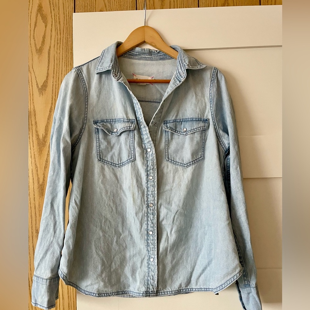 HATCH The Denim Maternity Shirt Organic Cotton Medium